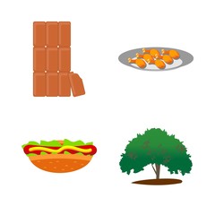 icons about Food with diet, cook, grilled, leg and summer
