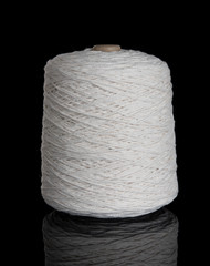 Roll of jute twine on black