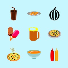 icons about Food with fast food, kvass, bar, aroma and drink
