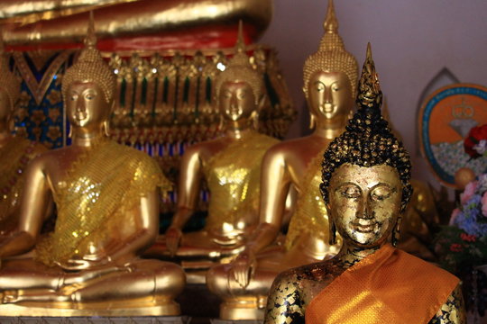 Buddha in the temple for worship.