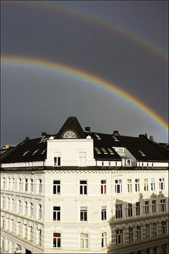 rainbow over ceiling