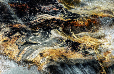 Veins of the Earth; patterned strata in the Versasca river ned, Ticino