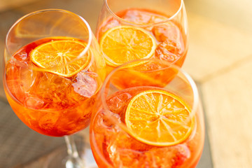 Florence, Tuscany / Italy. - May 14, 2018. Italian aperitif  
