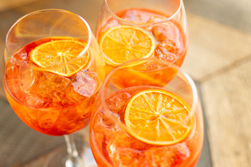 Florence, Tuscany / Italy. - May 14, 2018. Italian aperitif  