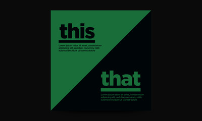 This Versus That Comparison Text Template