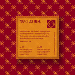 Asian poster with seamless pattern swatch. Kabuki. Japanese doodles. Kimono. Oriental ornament. Chinese sketch. Fashion. China. Japan. Singapore. Korea. Vietnam. Fabric design.