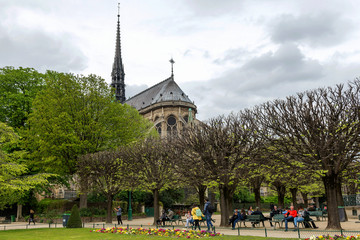 Notre Dame Cathedral, Paris, France, April 14, 2018

