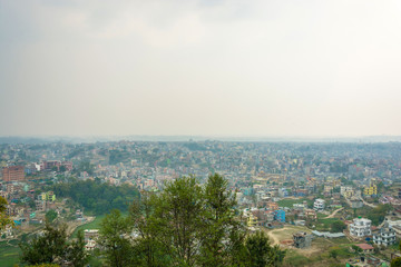 Fototapeta premium Panorama of the capital city of Nepal, Kathmandu.