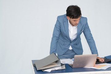 Businessman feeling failed, sad, distraught, frustrated