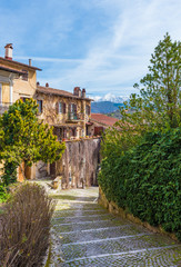 Fototapeta na wymiar Tagliacozzo (Italy) - A small pretty village in the province of L'Aquila, in the mountain region of Abruzzo, during the spring. Here the historic center.