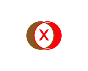 x letter circle logo