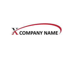 x letter swoosh logo