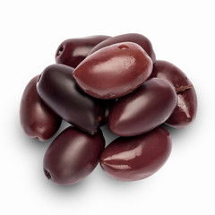 black olives isolated on white background