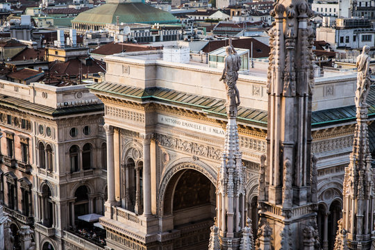 Blick vom Dom zu Mailand &uuml;ber die Stadt