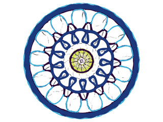 Decoreative abstraction wheel - mandala in a bright colors
