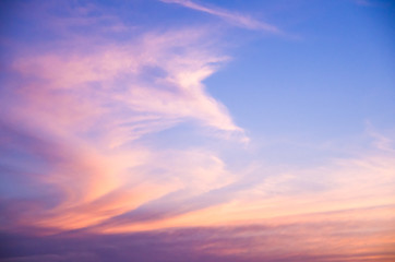 Beautiful colored sky for various backgrounds