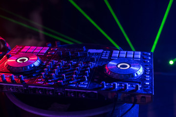 DJ is rhythm music with Controller and mixer.