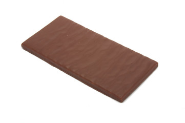 Milk chocolate with mint filling isolated on the white