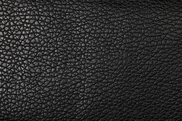 Luxury black leather background. Macro photography.