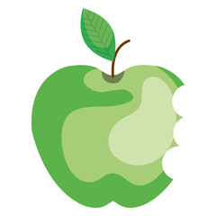 apple with bite icon vector illustration design