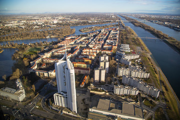 Panorama von Wien bei Sonnenuntergang