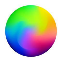 Unique gradient mesh orb with mixed colors