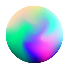 Unique gradient mesh orb with mixed colors