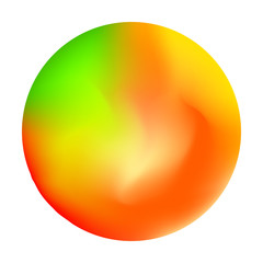 Unique gradient mesh orb with mixed colors