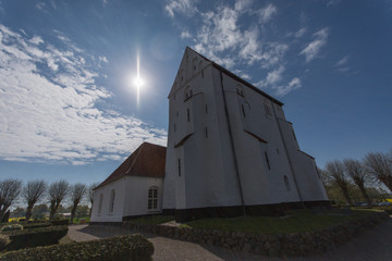 Fototapeta premium Church and sun