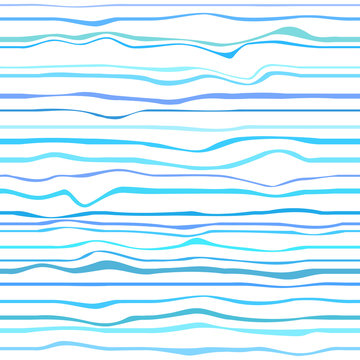 Nautical background. Seamless pattern with lines and waves. Multicolored texture. Dinamic background. Cold colors. Art creative. Decorative style. Line art creation