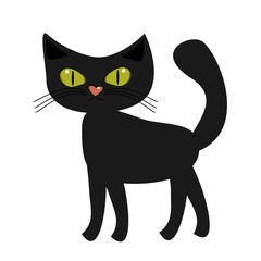 nice cat on white background 