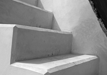 black and white stone steps