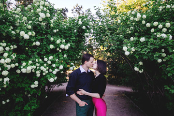 Kissing Couple In The Park.