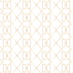 Seamless gold line geometric modern pattern. Background with squares, triangles.
