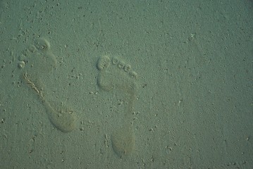 Footprint Texture Sea Sand Summer Beach