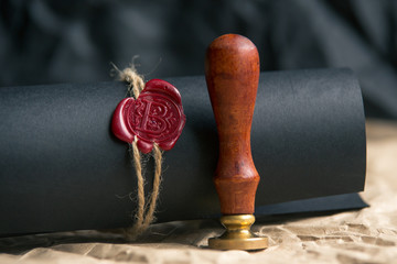 Law gavel in courtroom. Legal system justice concept.