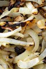 Close up on a pile of grilled onions
