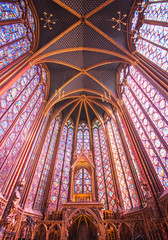 Interior of the famous Saint Chapelle