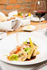 Different dishes served in a restaurant