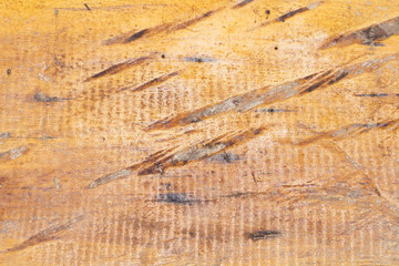 Grungy wooden surface texture. Warm brown timber texture macro photo. Natural wood background.