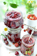 Still life with various types of jam © MarinaParshina