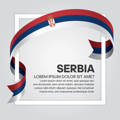 Serbia flag background