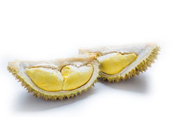 King of fruits, Durian isolate on white background.with path