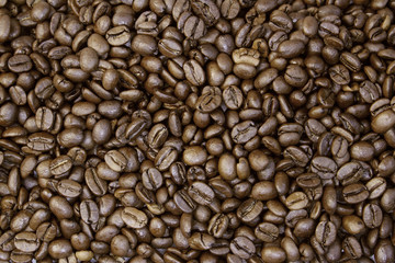 Brown coffee beans
