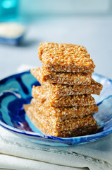 Honey sesame seed bars