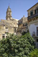 MODICA, ITALY - AUGUST 11th, 2017: The historical city center of Modica in Sicily, Italy is a UNESCO world heritage site.