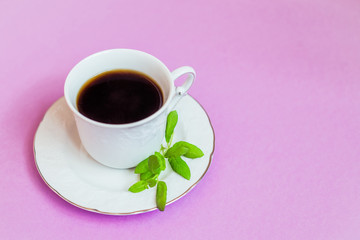 Coffee with mint.