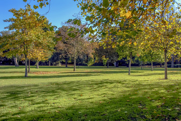 Fototapeta na wymiar Dublin, Ireland, 27 October 2012: Saint Stephen's Green Park