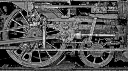 Fototapeta na wymiar the force of the steam machines - oldtimer