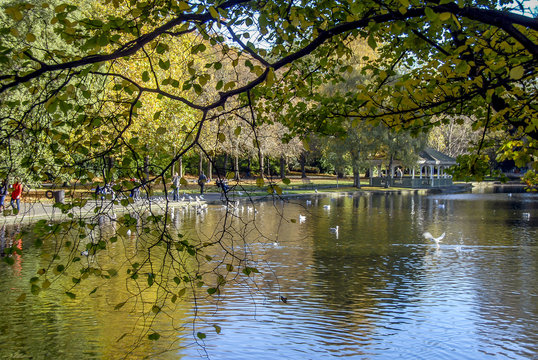 Dublin, Ireland, 27 October 2012: Saint Stephen's Green Park